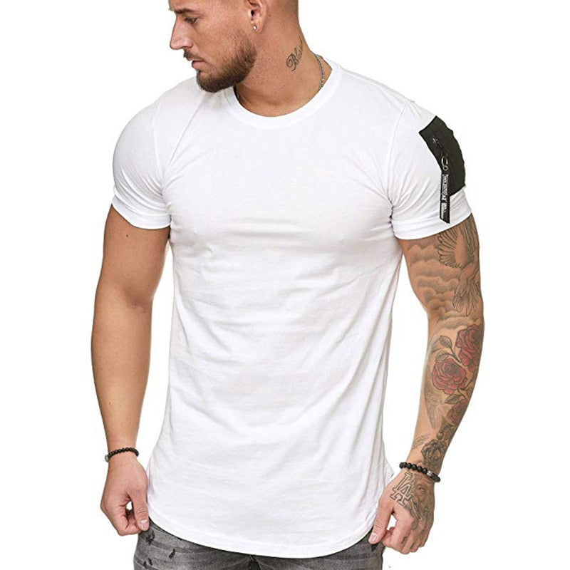 Fit T-Shirt with Detail in White – Franco