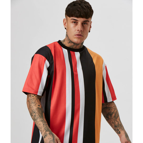 Oversized Fit T-Shirt in Red Stripe