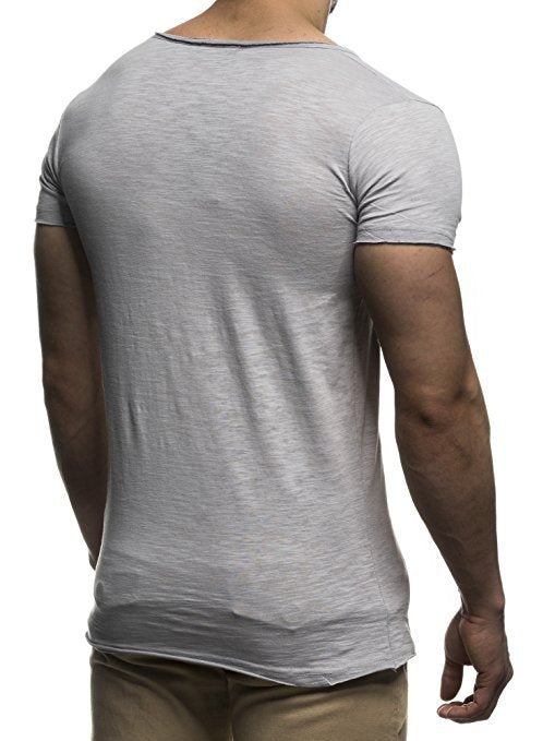 V-Neck T-Shirt in Grey