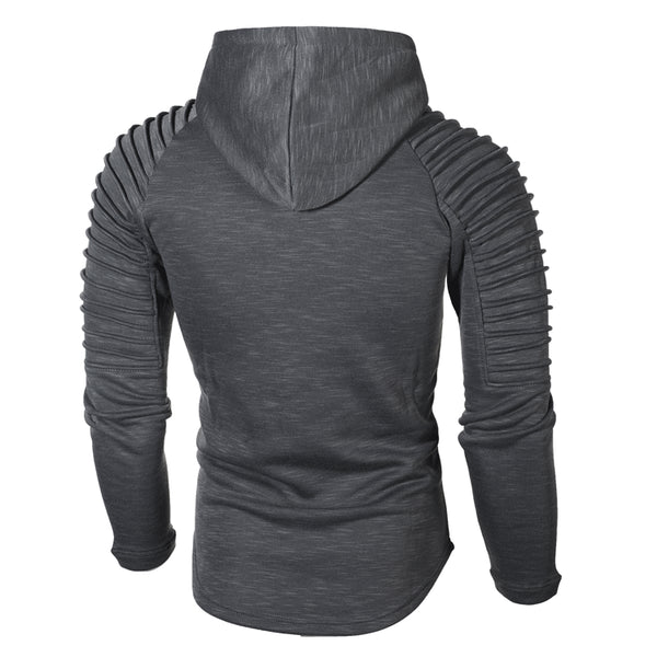 Hoodie with Textured Detail in Grey