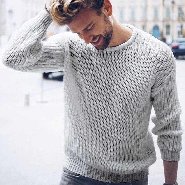 Knitted Jumper in Gray