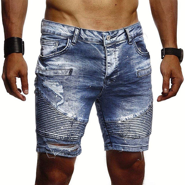 Textured Shorts in Blue