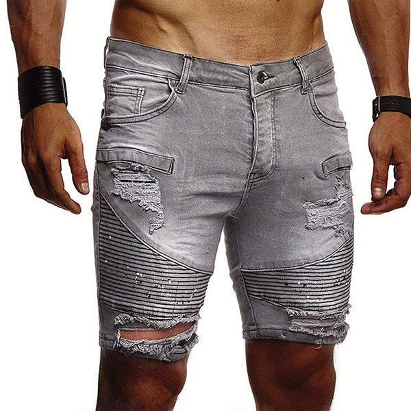 Textured Shorts in Gray